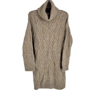Sundance XS Sweater Dress Beige Patterned Acrylic/Wool Blend Cozy Boho